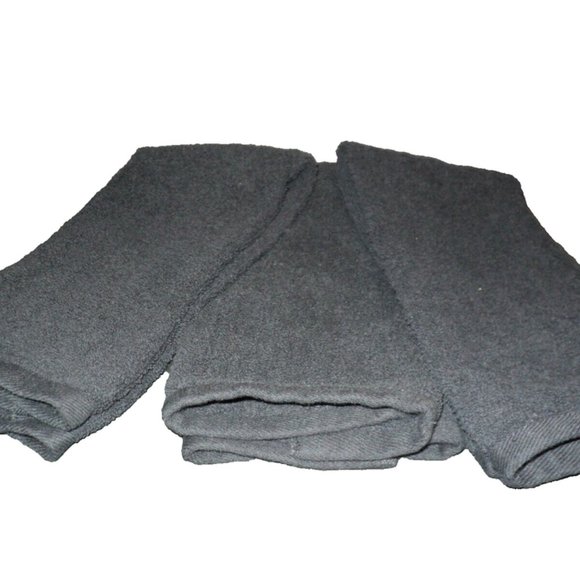 Set of 3 Hand Towels Black, 26" x 15 1/2" Partex Royale Cotton NEW - Picture 1 of 2